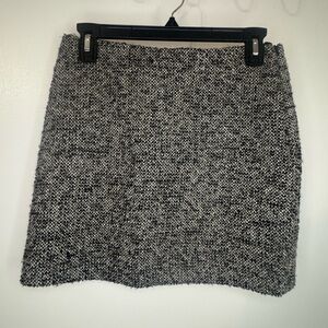 J. Crew Black and White Tweed Skirt